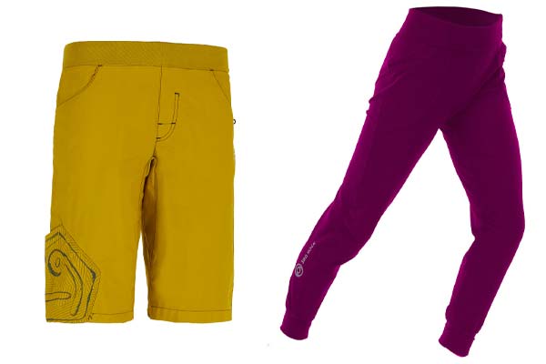 climbing shorts and trousers
